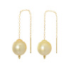 ジュペレ　ジョーヌ １８Ｋ 白蝶パール ロングチェーン ピアス
