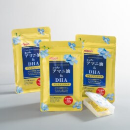 １０周年記念！ニップン オメガ３たっぷり！ “アマニ油＆ＤＨＡ プレミアムリッチ” ３袋特別セット