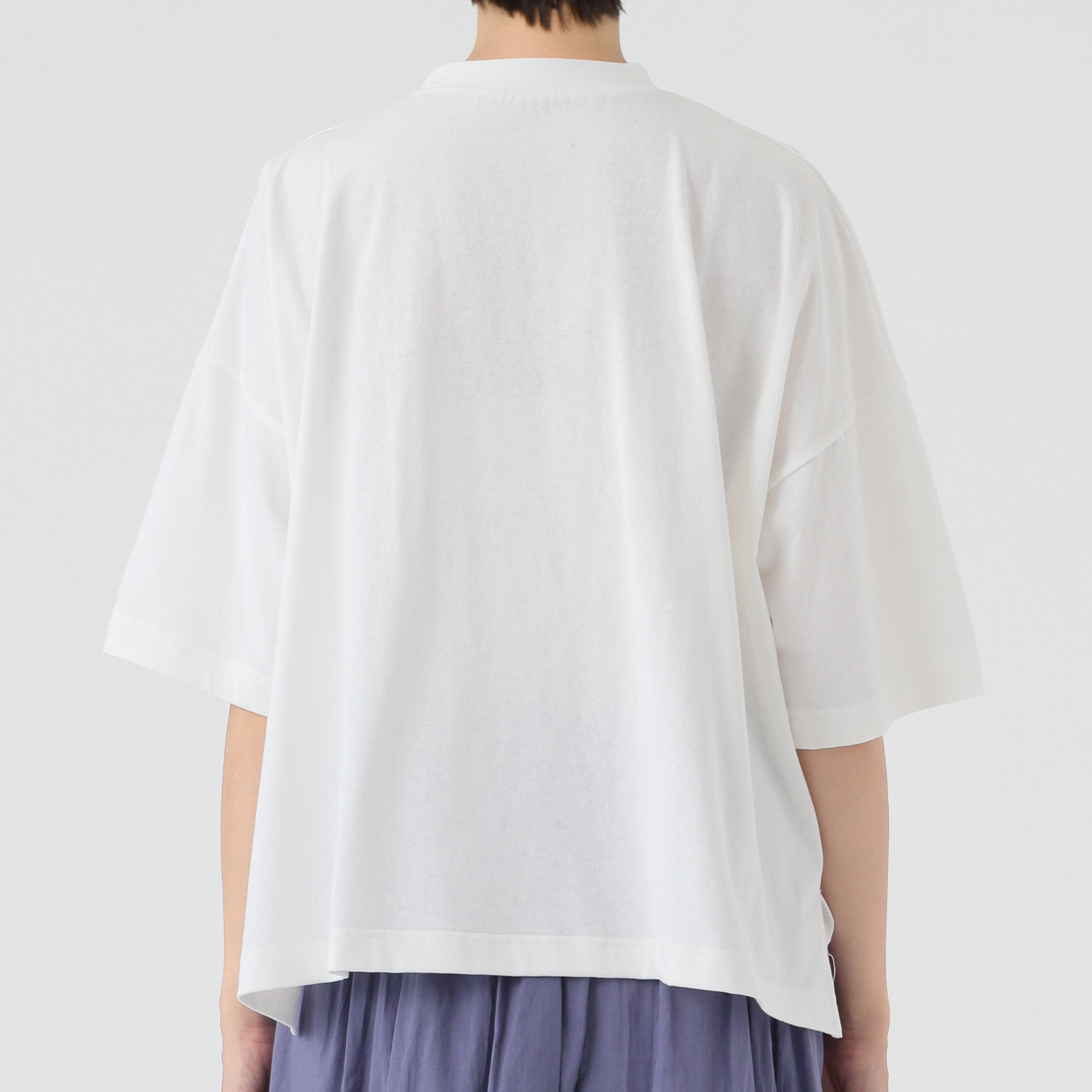 エムエムオー クルーネック ワイドシルエット ロゴ五分袖Ｔシャツ