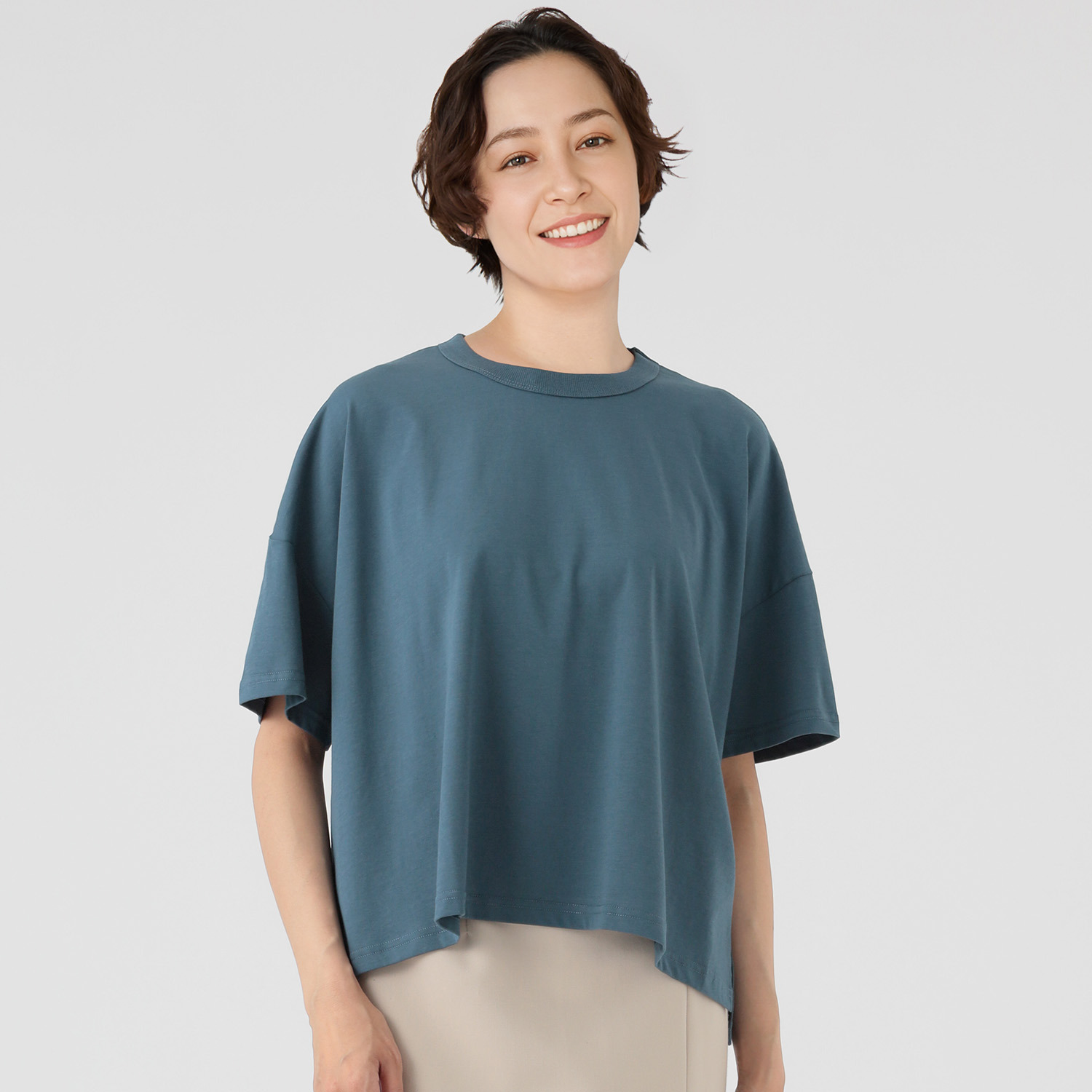 エムエムオー 接触冷感 クルーネック 半袖ワイドＴシャツ
