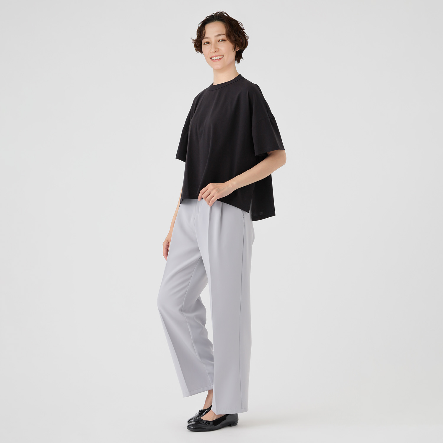 エムエムオー 接触冷感 クルーネック 半袖ワイドＴシャツ