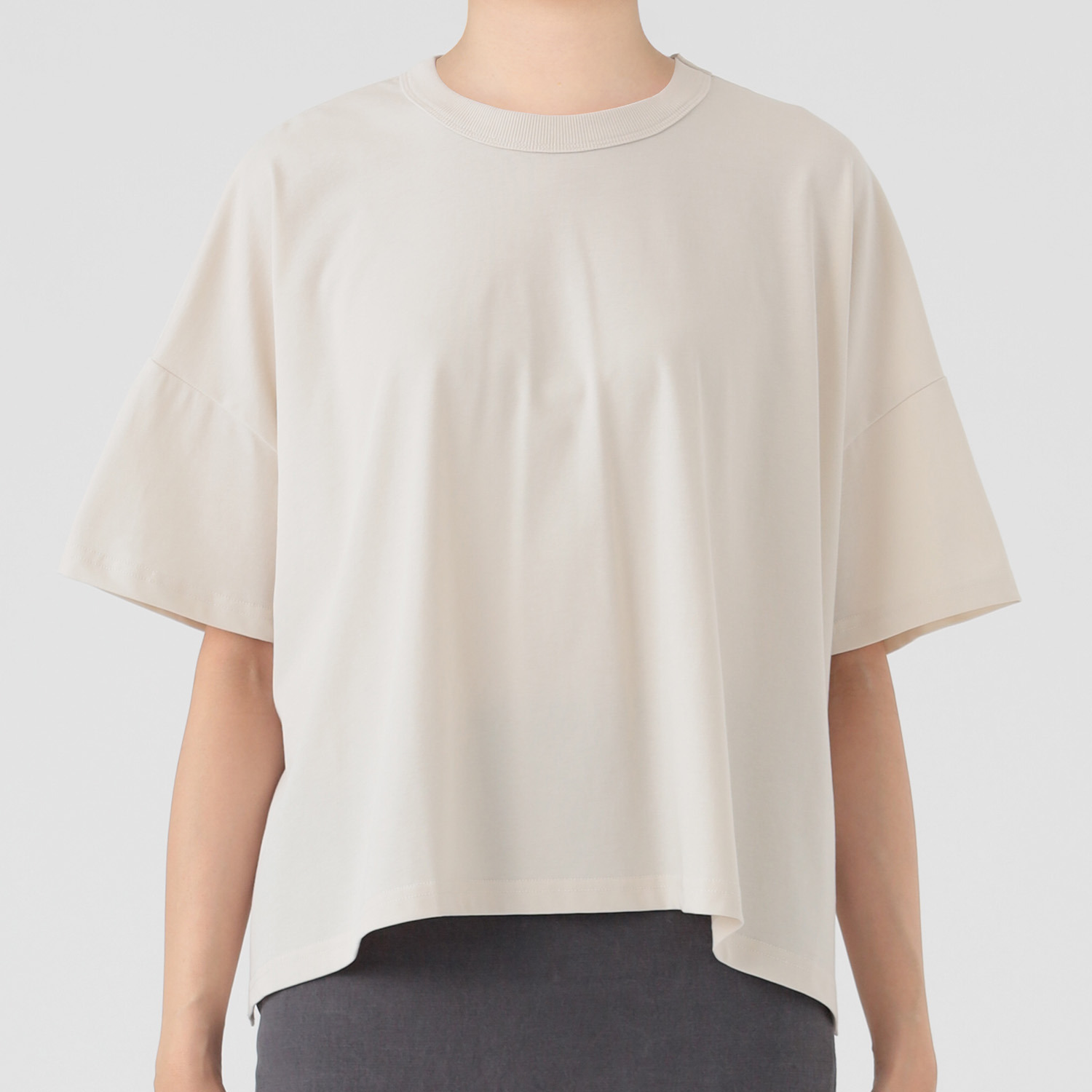 エムエムオー 接触冷感 クルーネック 半袖ワイドＴシャツ