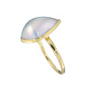 グロッシーマベパール １８Ｋ 奄美大島産マベパール ティアドロップリング