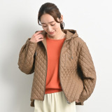 元町ゼラール トルコ産ソフトラムレザー キルティング フーディージャケット