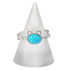 ドラマチック・ターコイズ シルバー アリゾナ産ターコイズ ブルーキャット フレキシブルリング