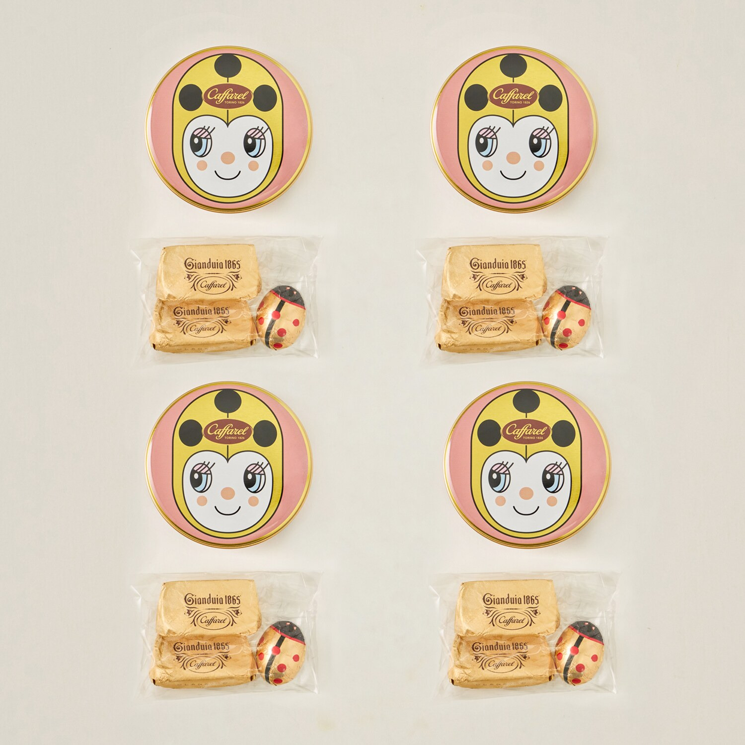 カファレル てんとう虫ミニ缶 ４缶セット
