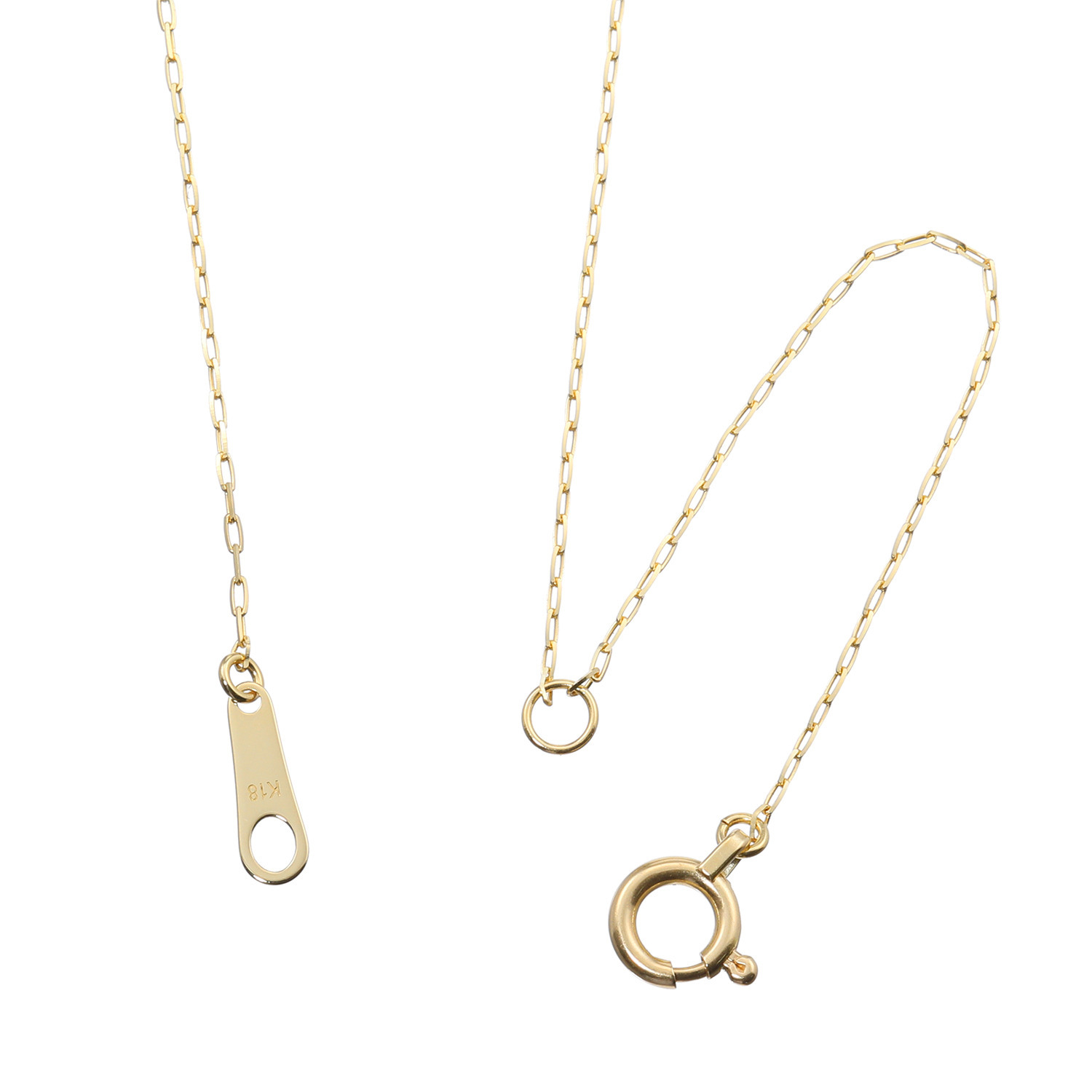 キノミノ １８Ｋ グリームカット ケーブルチェーン ネックレス