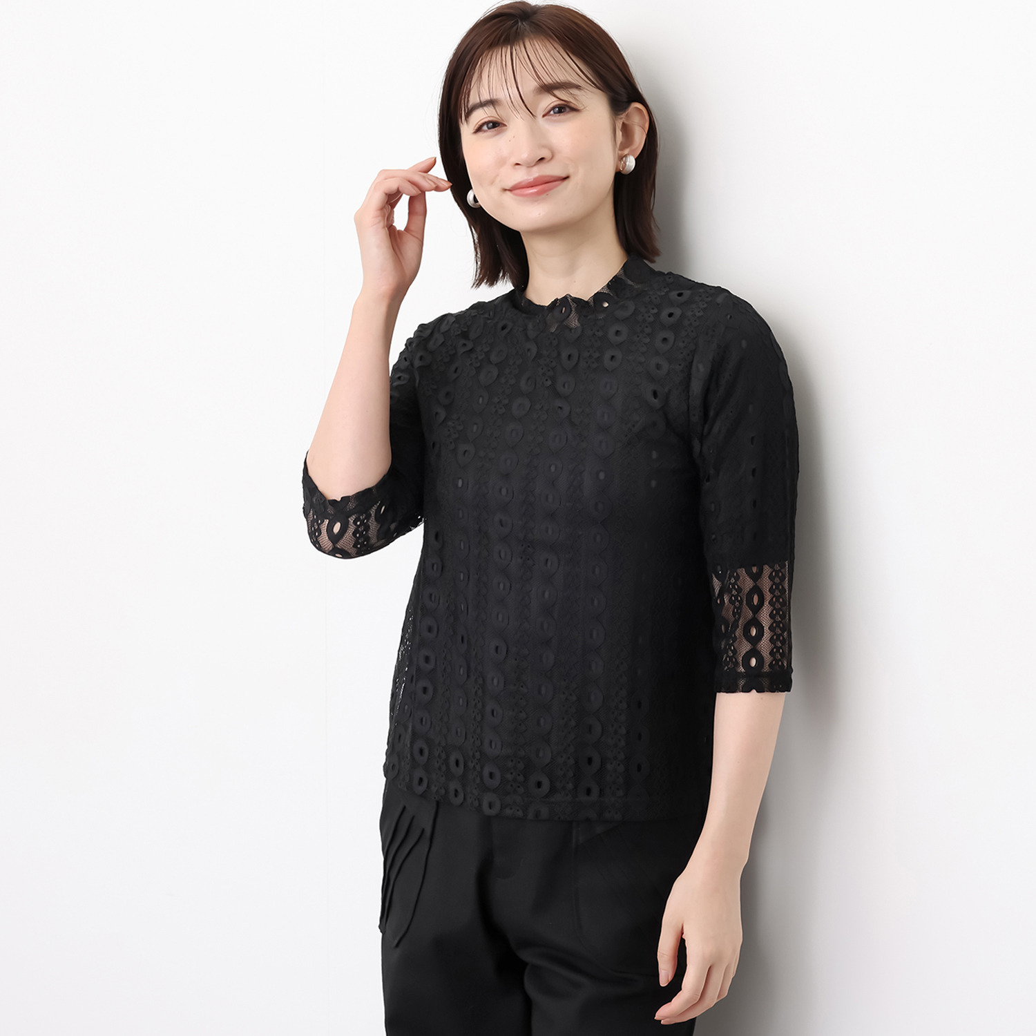エムジェイアール　バイ マチコ　ジント　ロンドン ストレッチレース プルオーバー