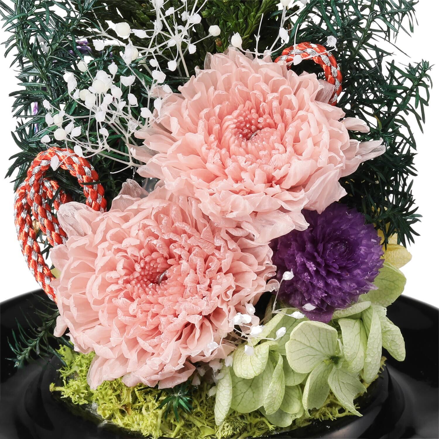 アトリエ・モノ 四季彩に想いをよせて プリザーブドフラワー仏花 ＜春想い双彩花＞