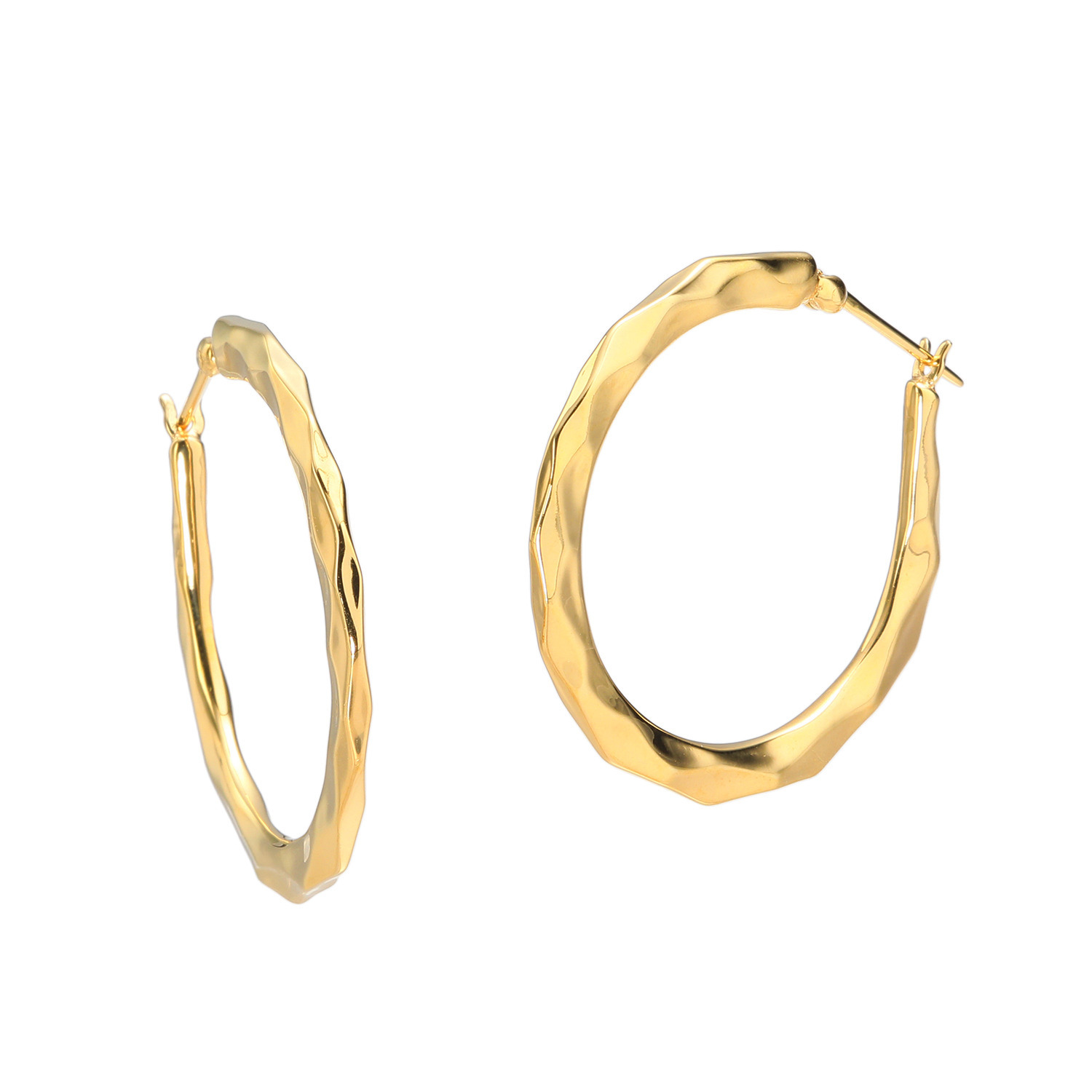 ジュンコ　シマダ シルバー フープデザイン イヤリング／ピアス