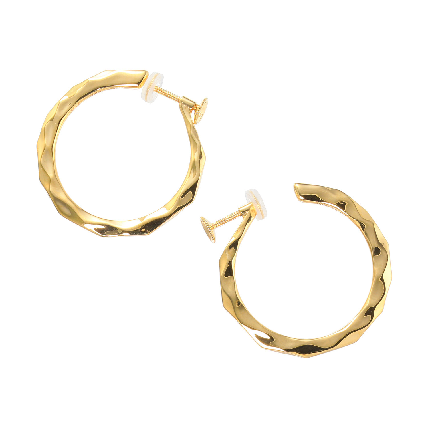 ジュンコ　シマダ シルバー フープデザイン イヤリング／ピアス