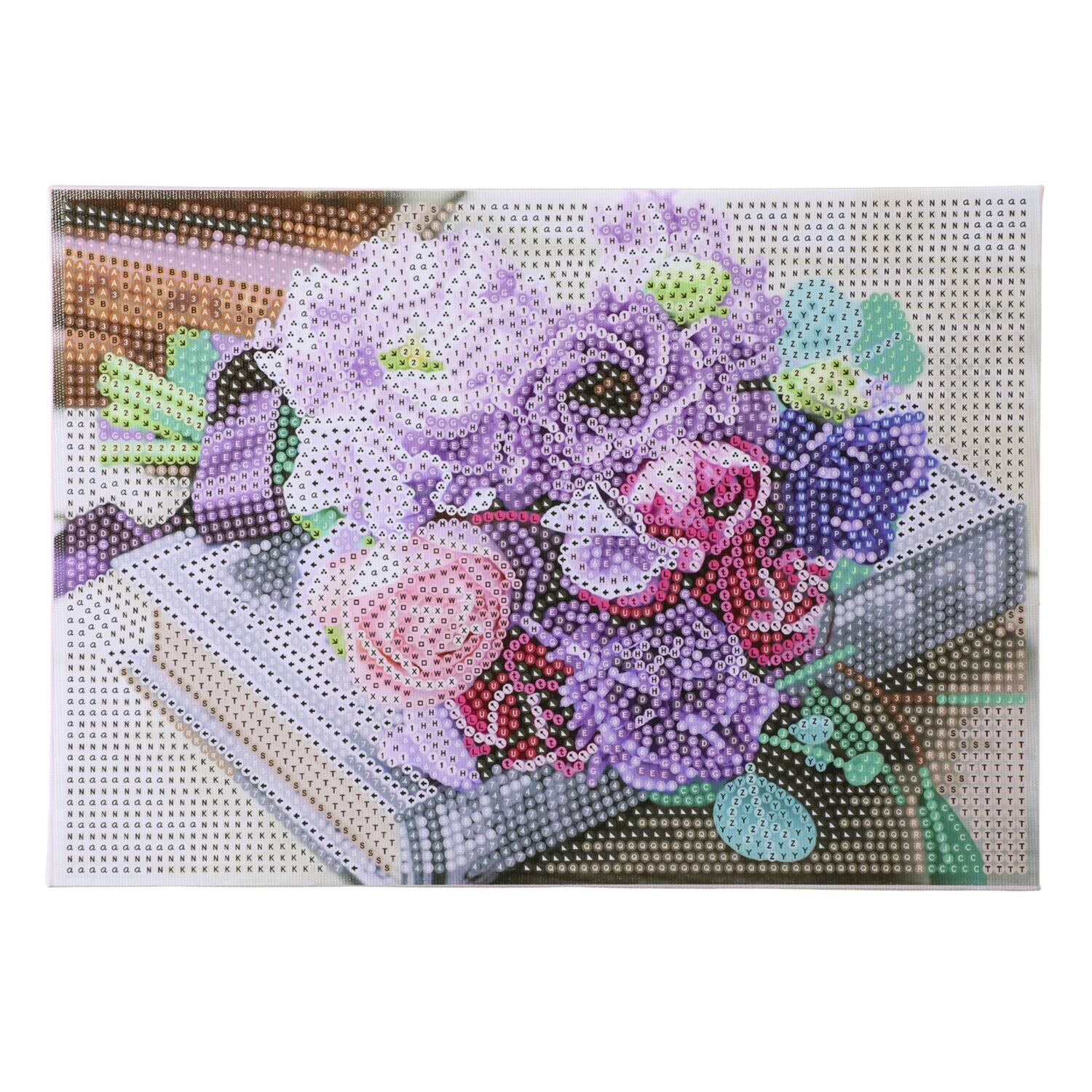 楽しみながら 頭の体操＆達成感を！ ダイヤモンドフィックス リアル３Ｄ 煌めくキャンバスアート コレクション頒布会 “百花繚乱” ＜全６回＞
