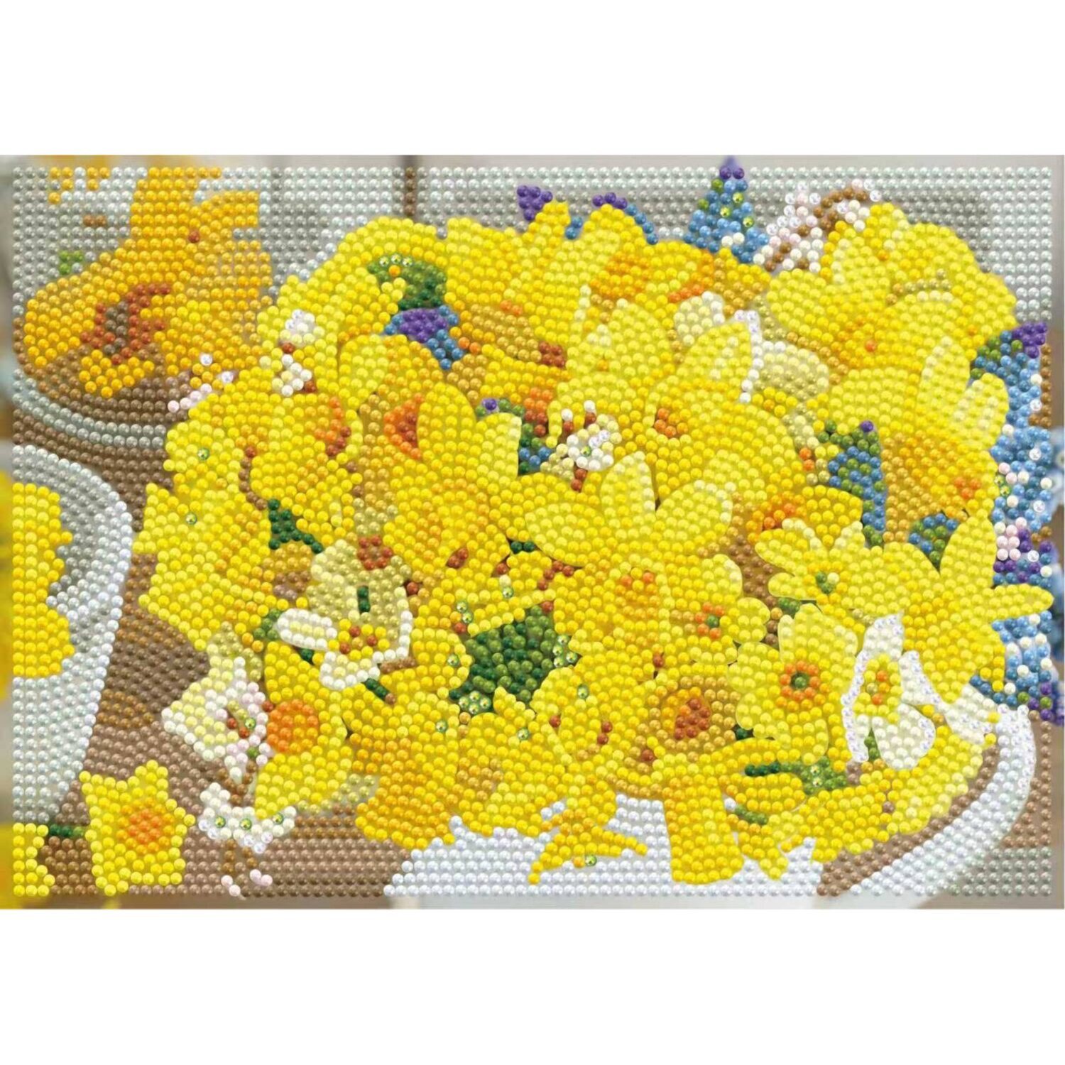 楽しみながら 頭の体操＆達成感を！ ダイヤモンドフィックス リアル３Ｄ 煌めくキャンバスアート コレクション頒布会 “百花繚乱” ＜全６回＞