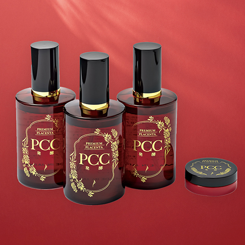 ハリ・ツヤ・キメ・潤い！ ナノ化した 馬プラセンタ発酵液配合 ＰＣＣ　１０代目 プレミアム エッセンスＦＲナノリッチ ３本特別セット