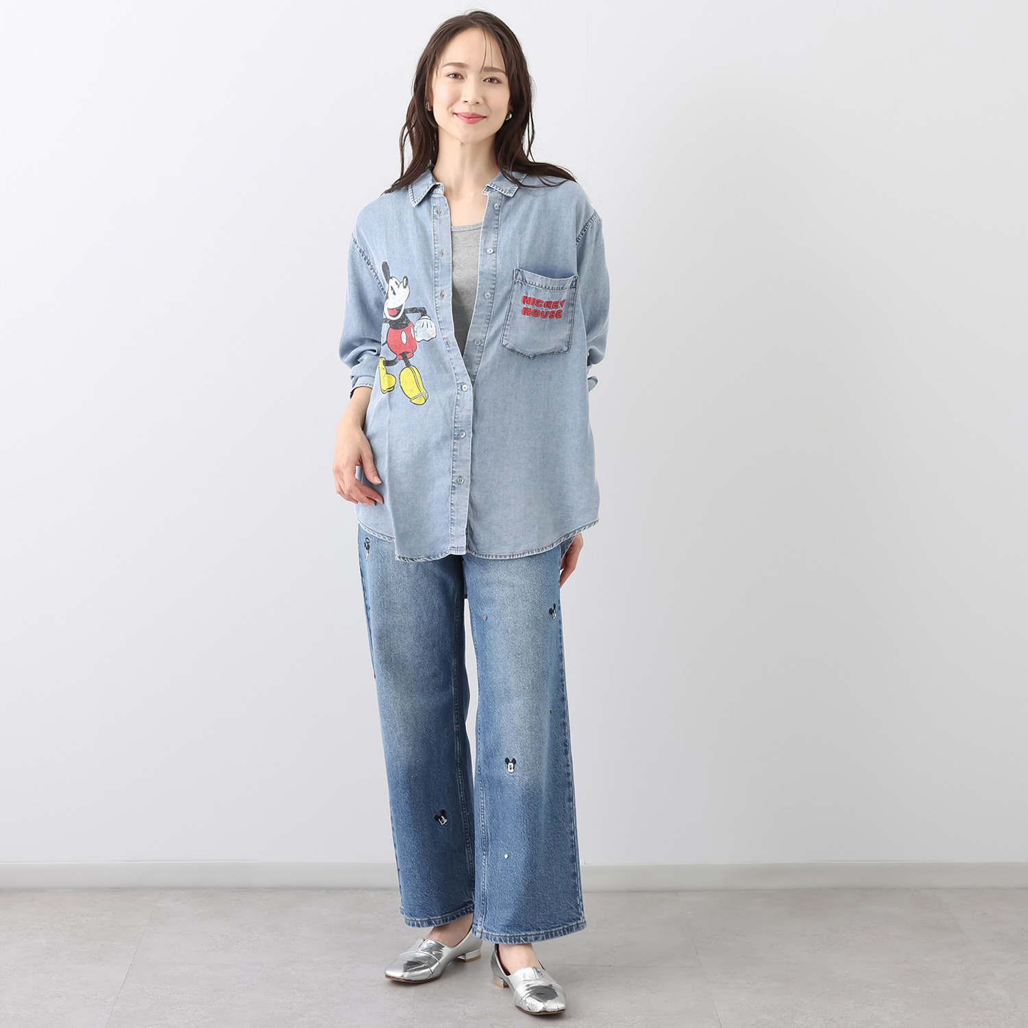 デシグアル ミッキーマウスプリント シャツ