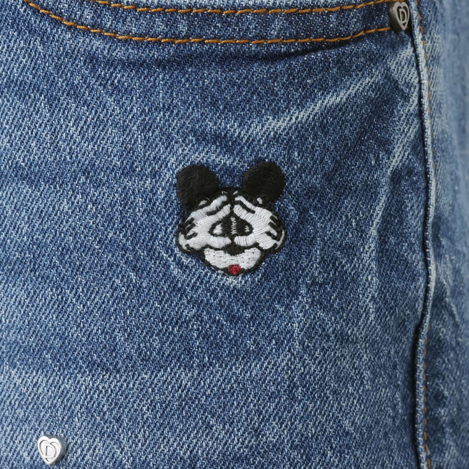 デシグアル ミッキーマウスプリント デニムパンツ