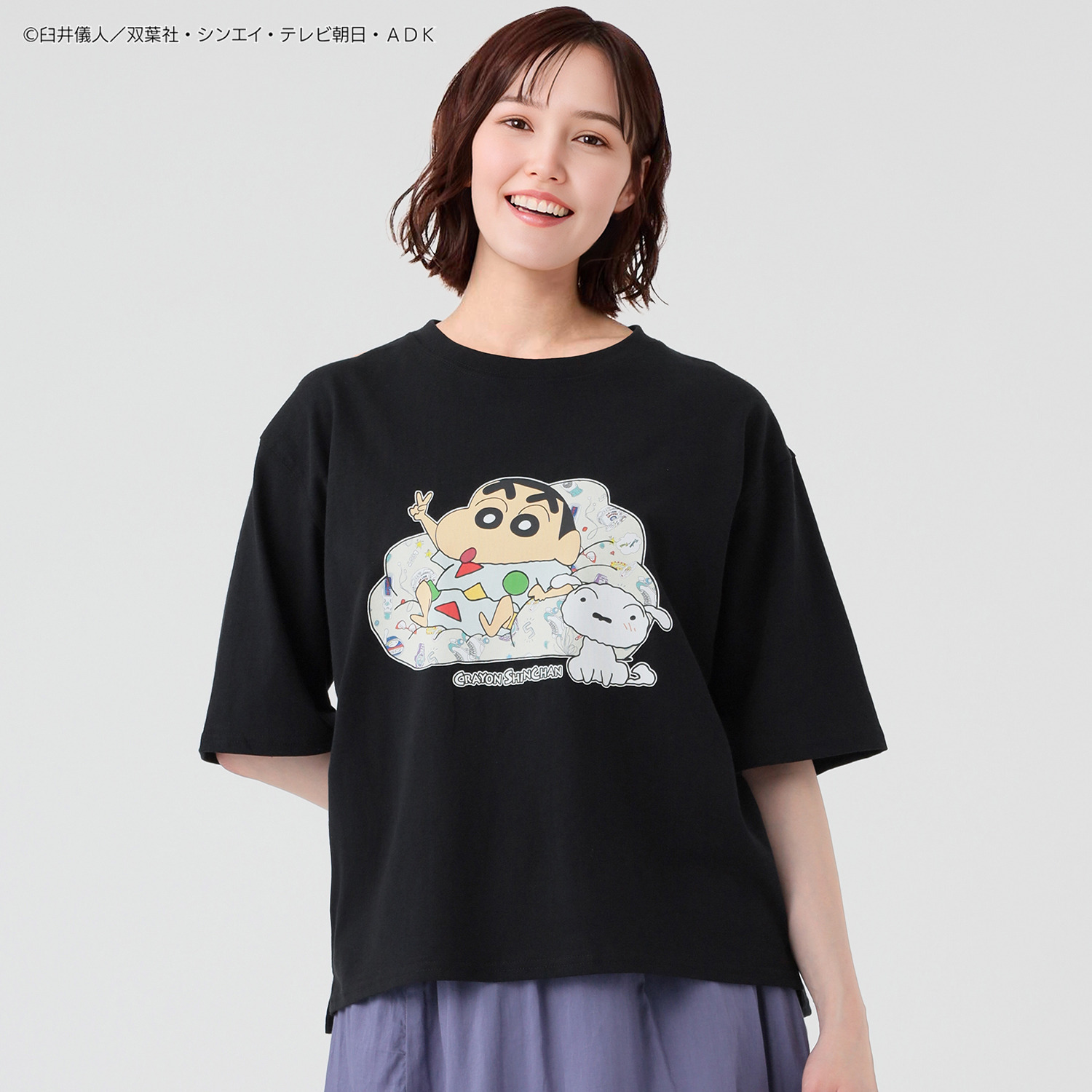 スカラー クレヨンしんちゃん ソファ柄Ｔシャツ