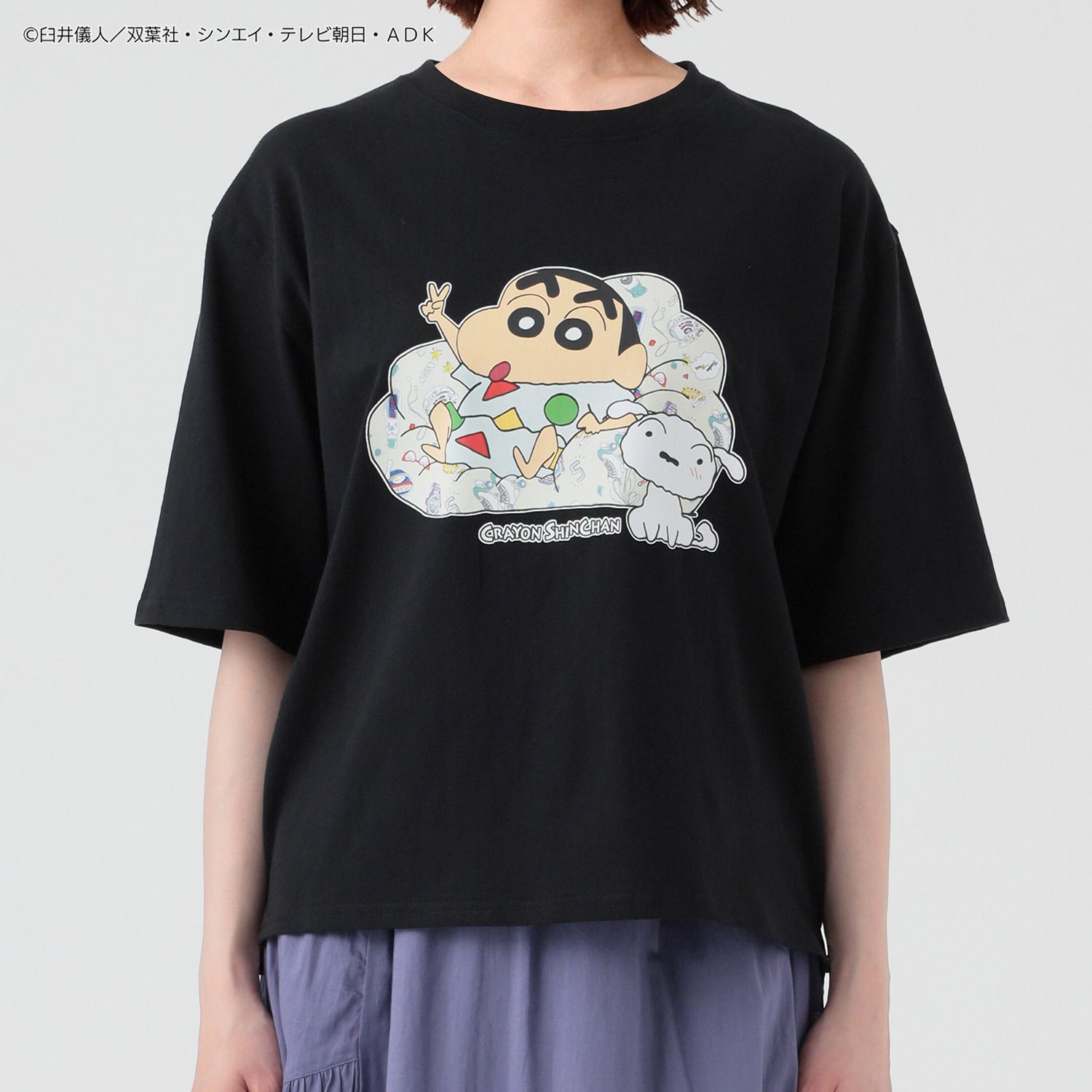 スカラー クレヨンしんちゃん ソファ柄Ｔシャツ