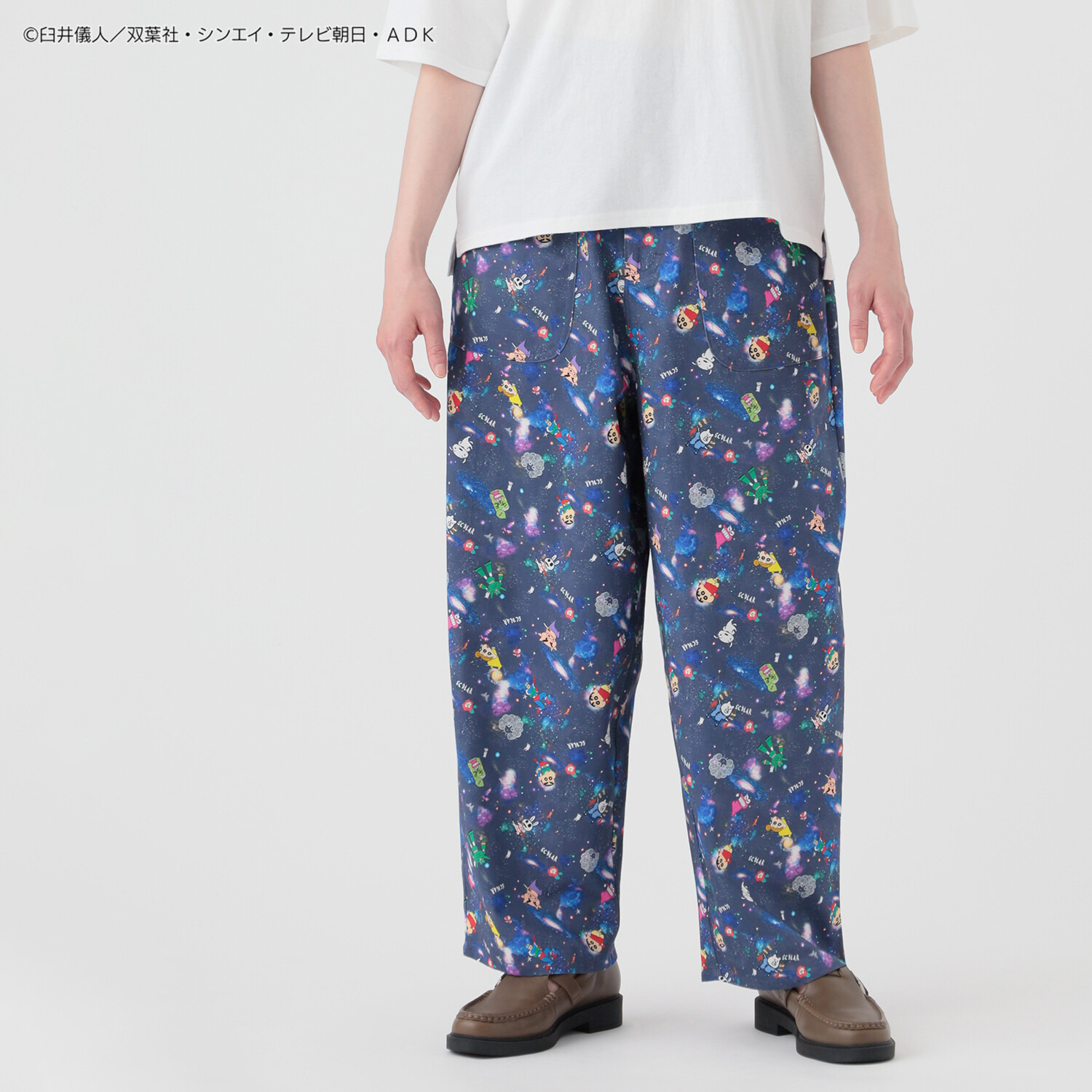 スカラー クレヨンしんちゃん 花宇宙 総柄パンツ