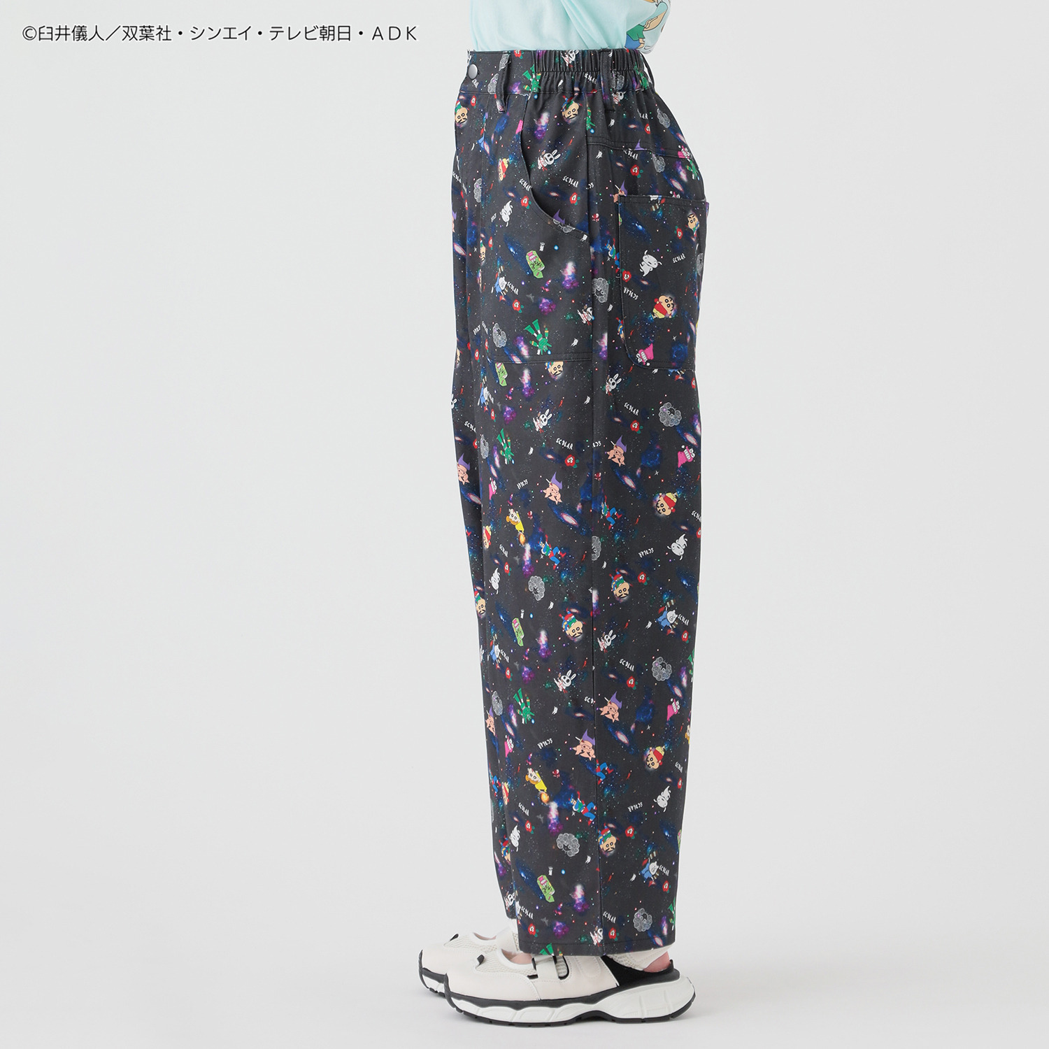 スカラー クレヨンしんちゃん 花宇宙 総柄パンツ