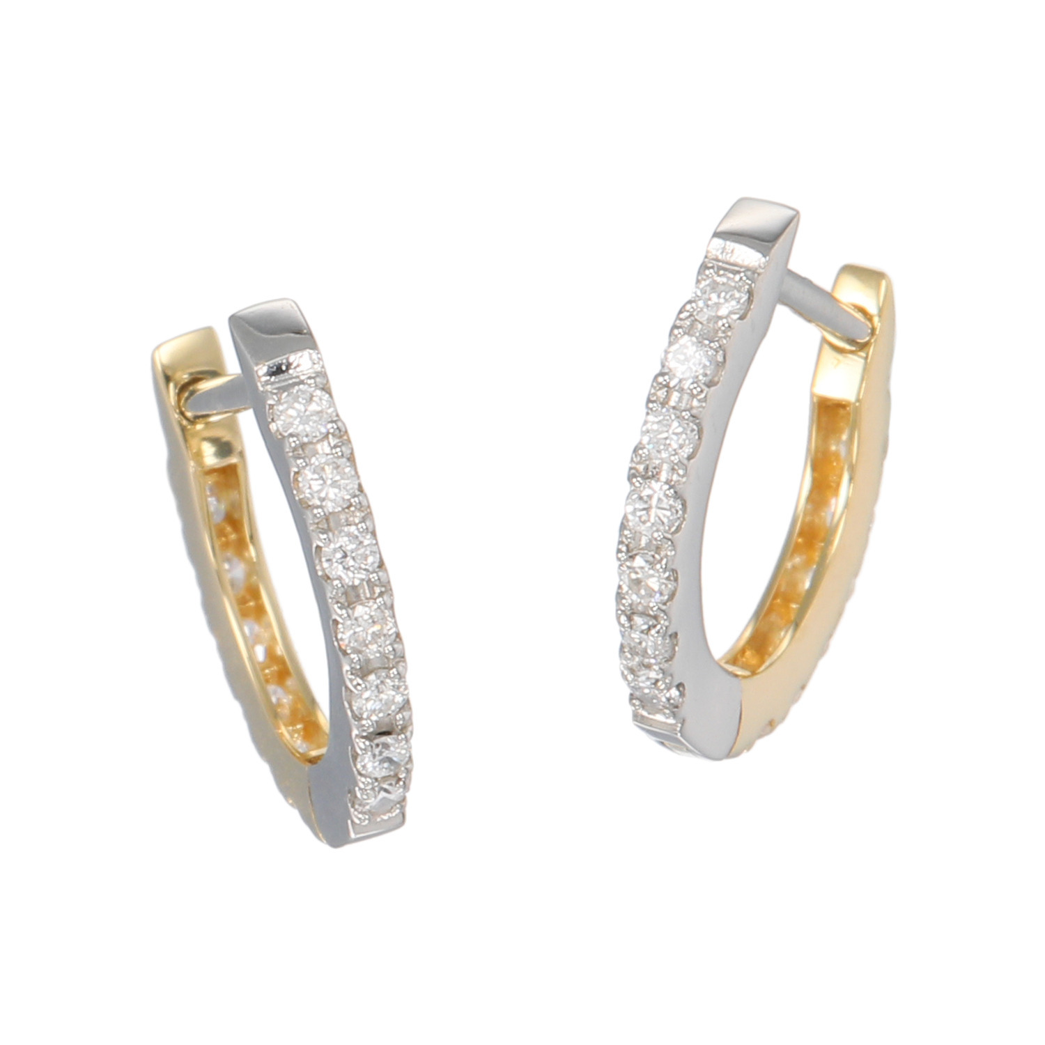 ディーラリエ プラチナ９５０＆１８Ｋ ダイヤモンド リバーシブルフープピアス