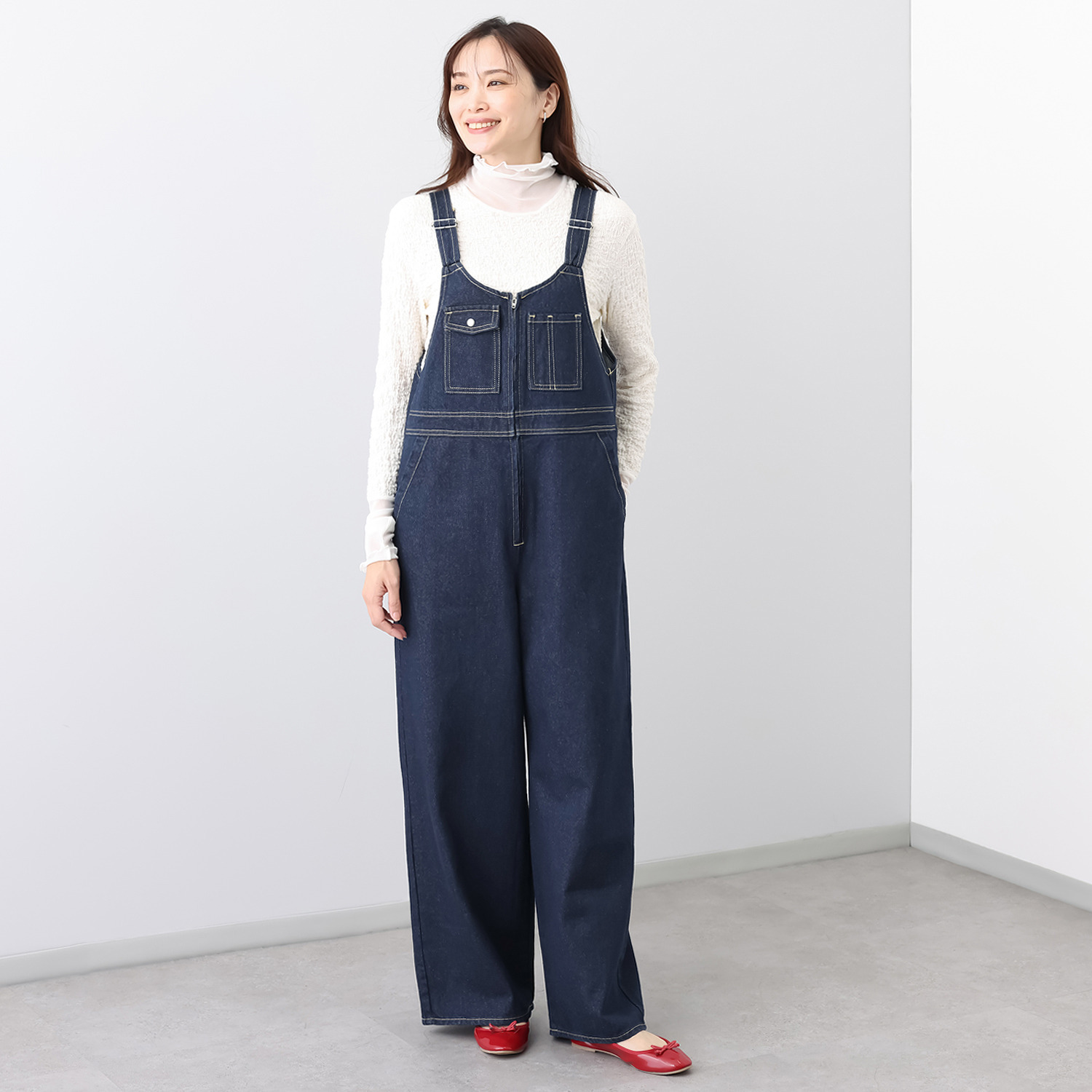 スーパージーンズ　バイ ジョンブル デニムサロペットパンツ