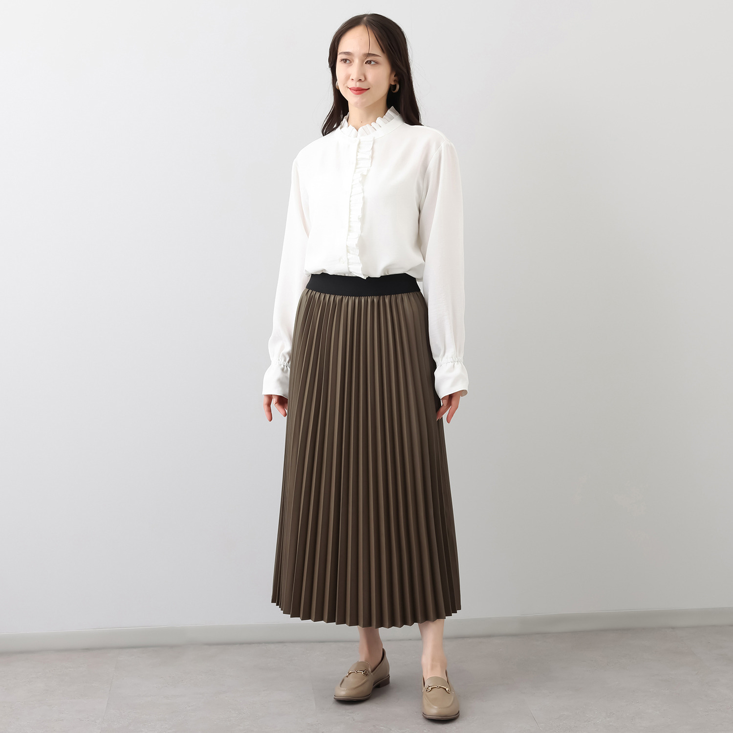 Ｋｕｎｎｙ． フェイクレザー プリーツスカート