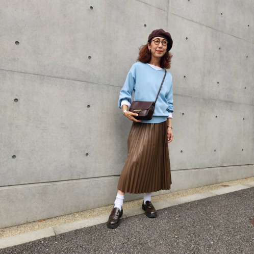 Ｋｕｎｎｙ． フェイクレザー プリーツスカート