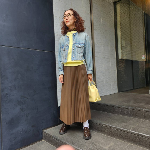 Ｋｕｎｎｙ． フェイクレザー プリーツスカート