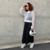 Ｋｕｎｎｙ． フェイクレザー プリーツスカート