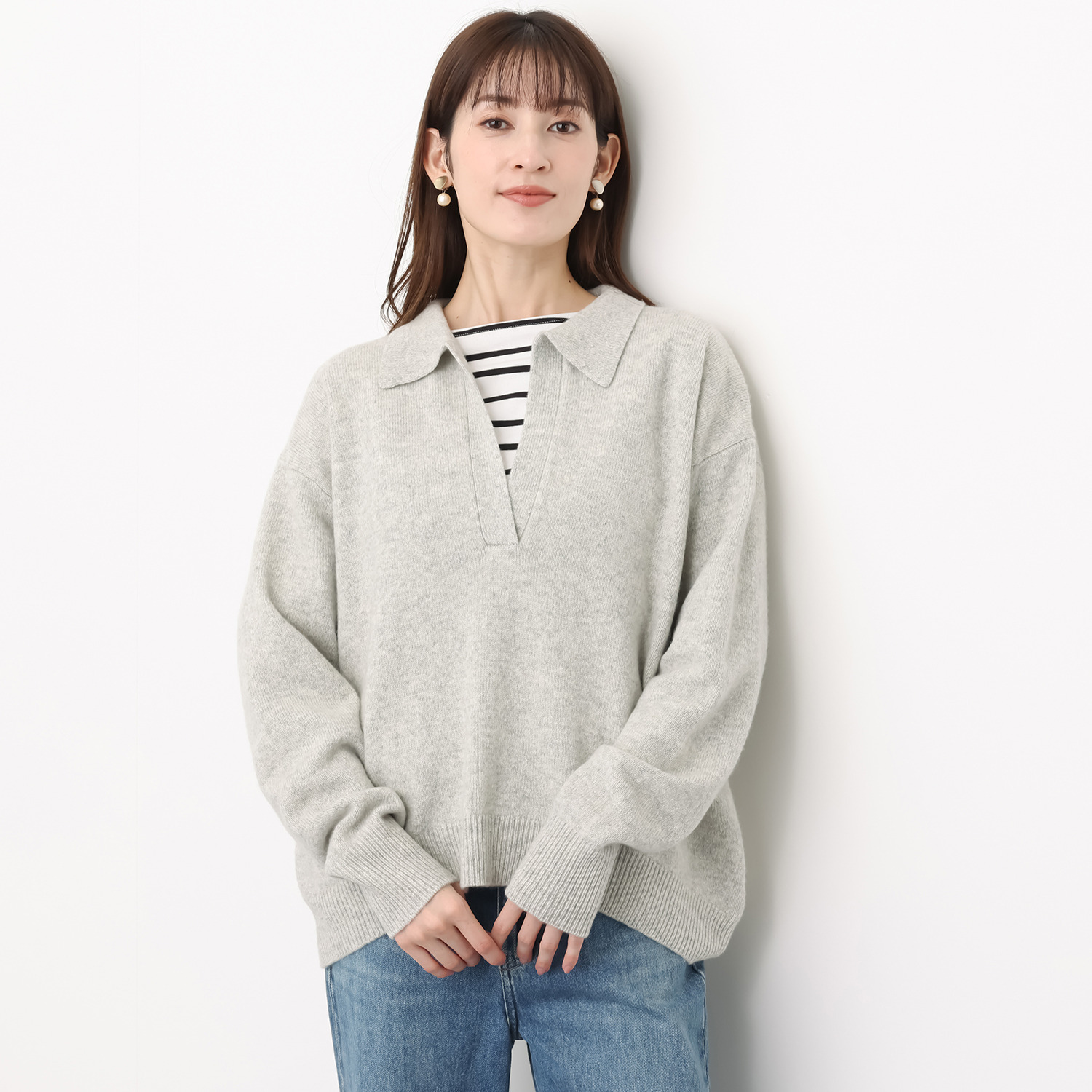ウタオ ウールカシミヤ アクアニット スキッパープルオーバー