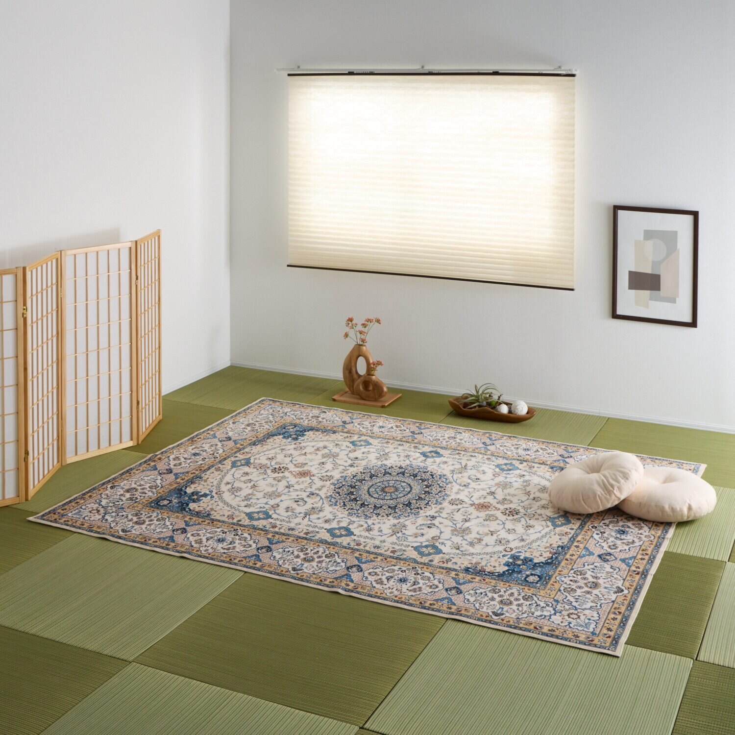 ペルシャンデザイン 手触りなめらか プルメイジュカーペット ＜２００×２５０ｃｍ＞