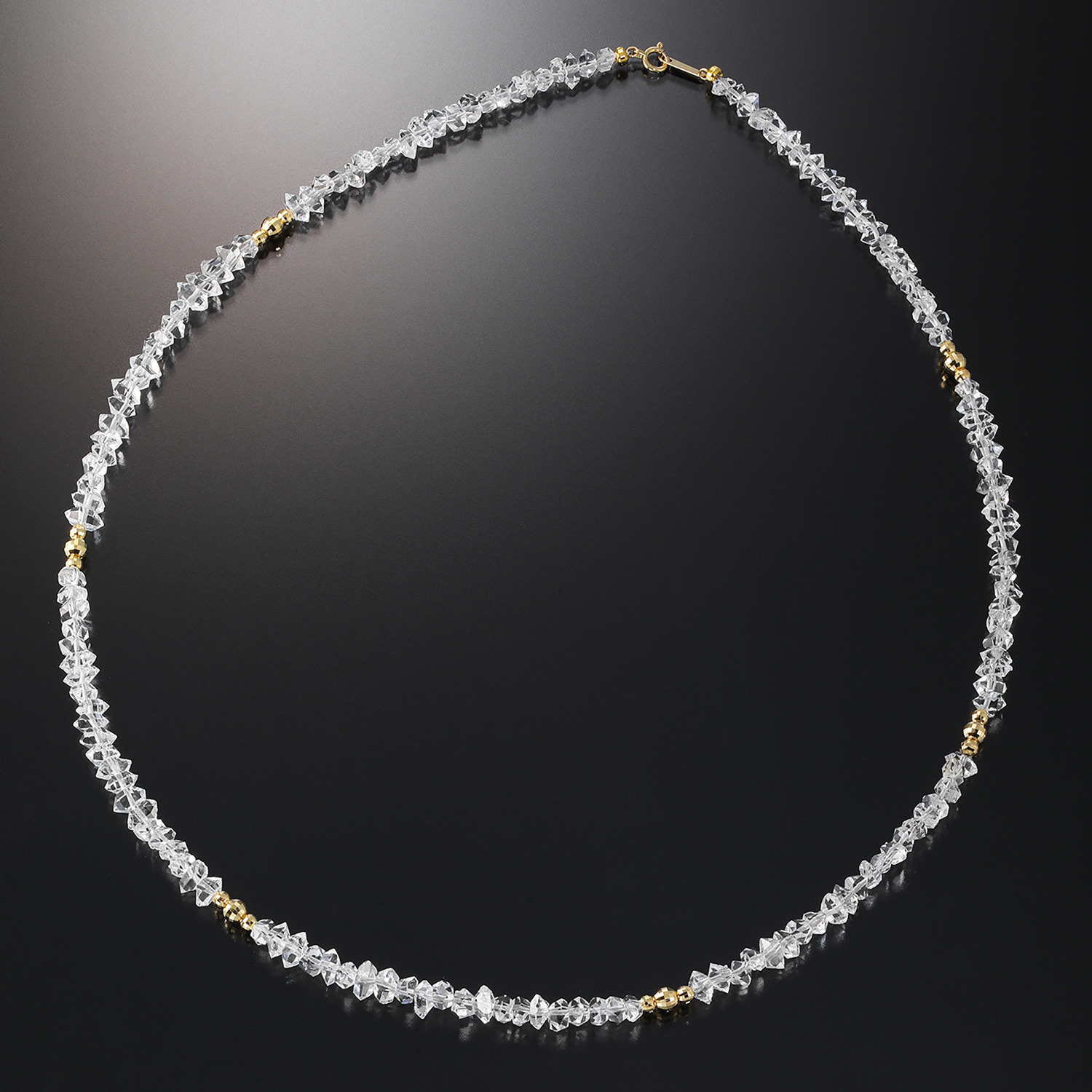 オーサムジェムズ １８Ｋ ハーキマーダイヤモンド ロッククリスタルクォーツ ネックレス
