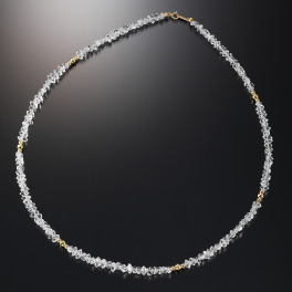 オーサムジェムズ １８Ｋ ハーキマーダイヤモンド ロッククリスタルクォーツ ネックレス