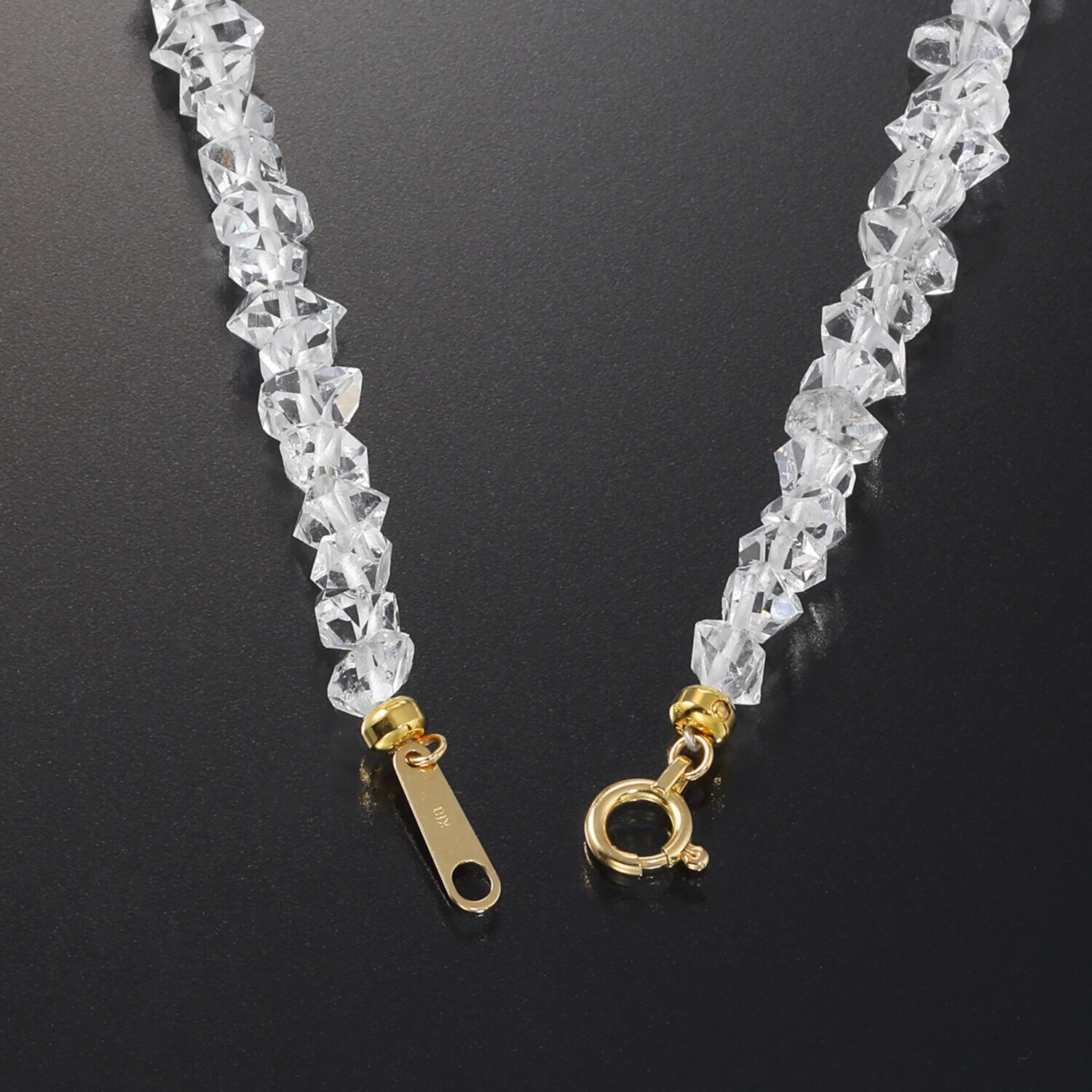 オーサムジェムズ １８Ｋ ハーキマーダイヤモンド ロッククリスタルクォーツ ネックレス
