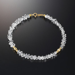 オーサムジェムズ １８Ｋ ハーキマーダイヤモンド ロッククリスタルクォーツ ブレスレット