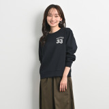 ゼラールスポーツ きらきら刺繍アクセント コットン混 きれいめジャージー 長袖プルオーバー