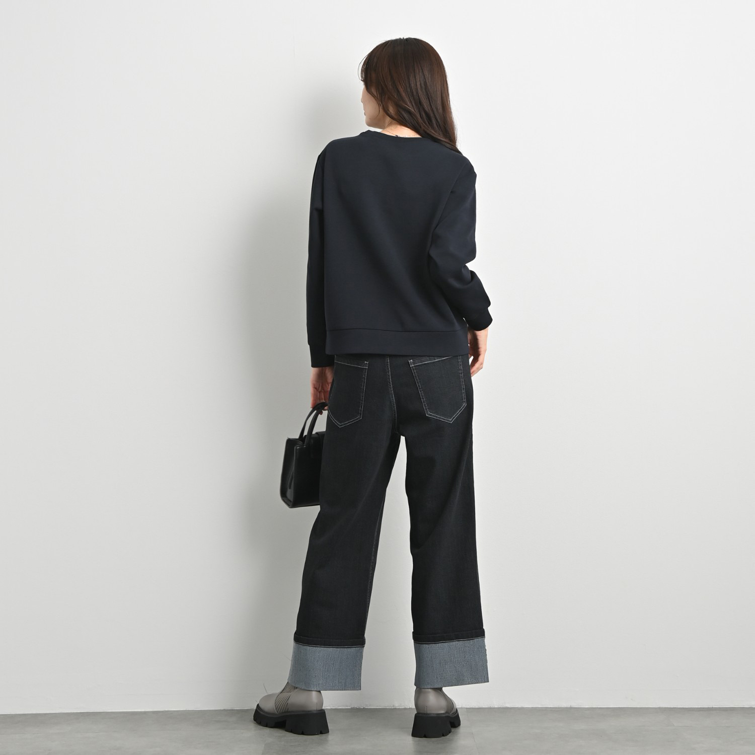 ゼラールスポーツ のびのびデニム ロールアップデザイン ストレートパンツ
