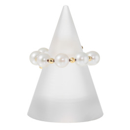 パール　ユリマ １８Ｋ ハロン湾産　無調色越物 ベビーアコヤパール フレキシブルリング