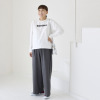 エクラージュ フロッキーロゴプリント ロングスリーブＴシャツ