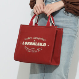 ラルジュ サガラ刺しゅう ロゴ入ハンドバッグ