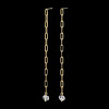 オーサムジェムズ １８Ｋ ハーキマーダイヤモンド ロッククリスタルクォーツ ロングピアス