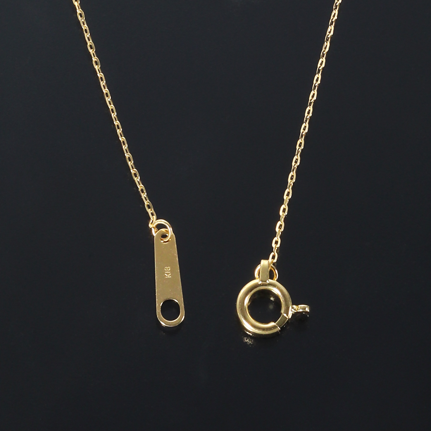 オーサムジェムズ １８Ｋ ハーキマーダイヤモンド ロッククリスタルクォーツ ソリティアネックレス