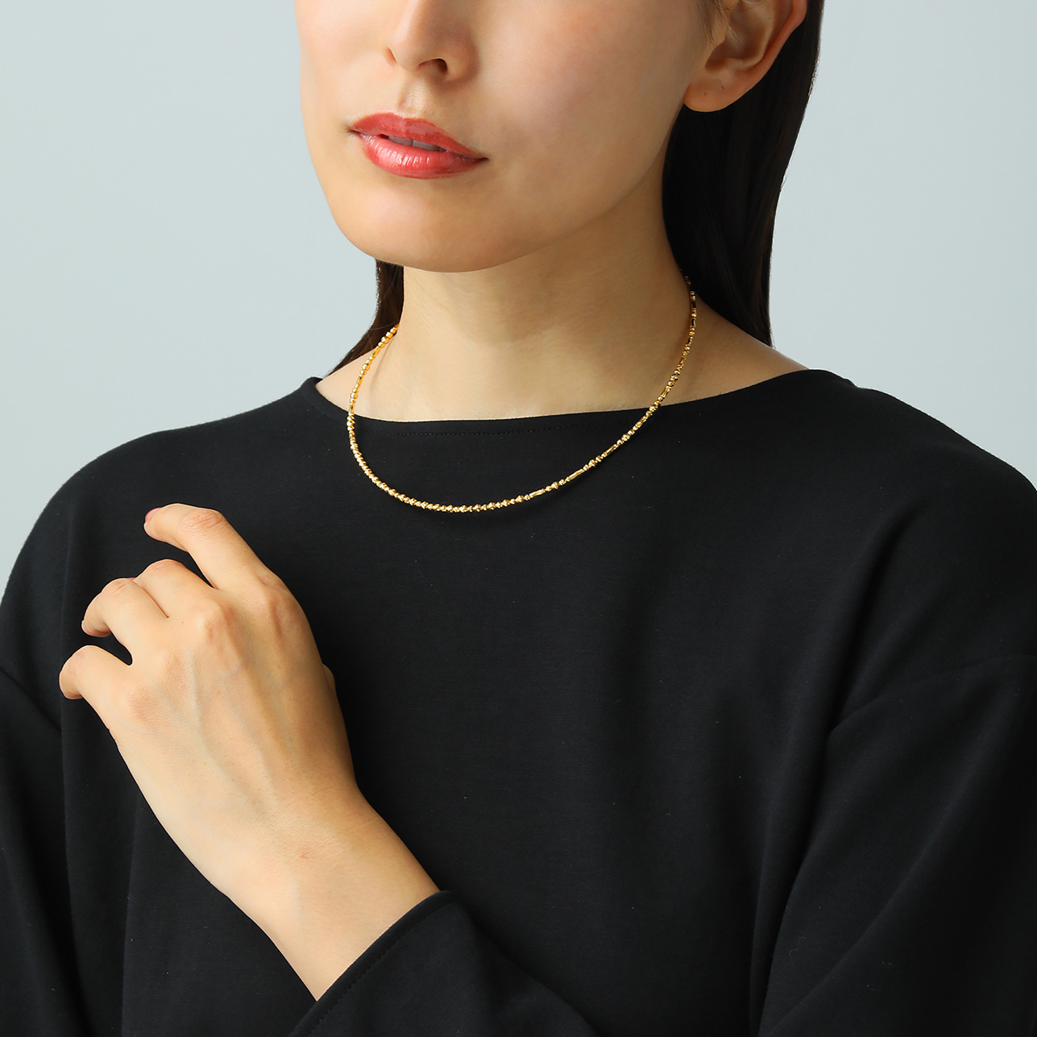 ラ・ピュア　バイ チェーンクリエイト 純金 オメガネックレス