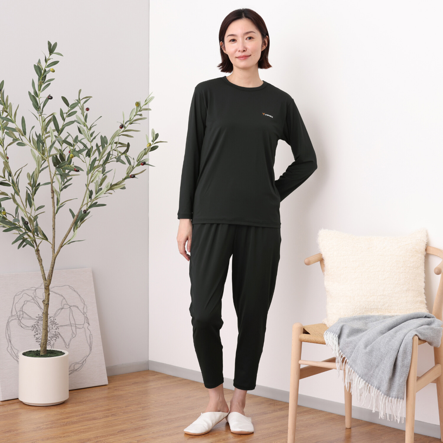 上質な睡眠と 積極的な休養を ベネクス リフレッシュＴシャツ ロングスリーブ レディース