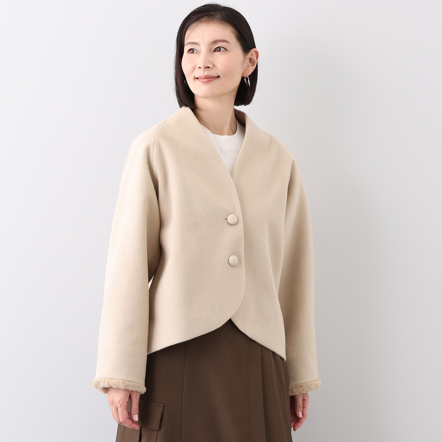 マチュート 丸みシルエットで 軽やかに装う ショートジャケット