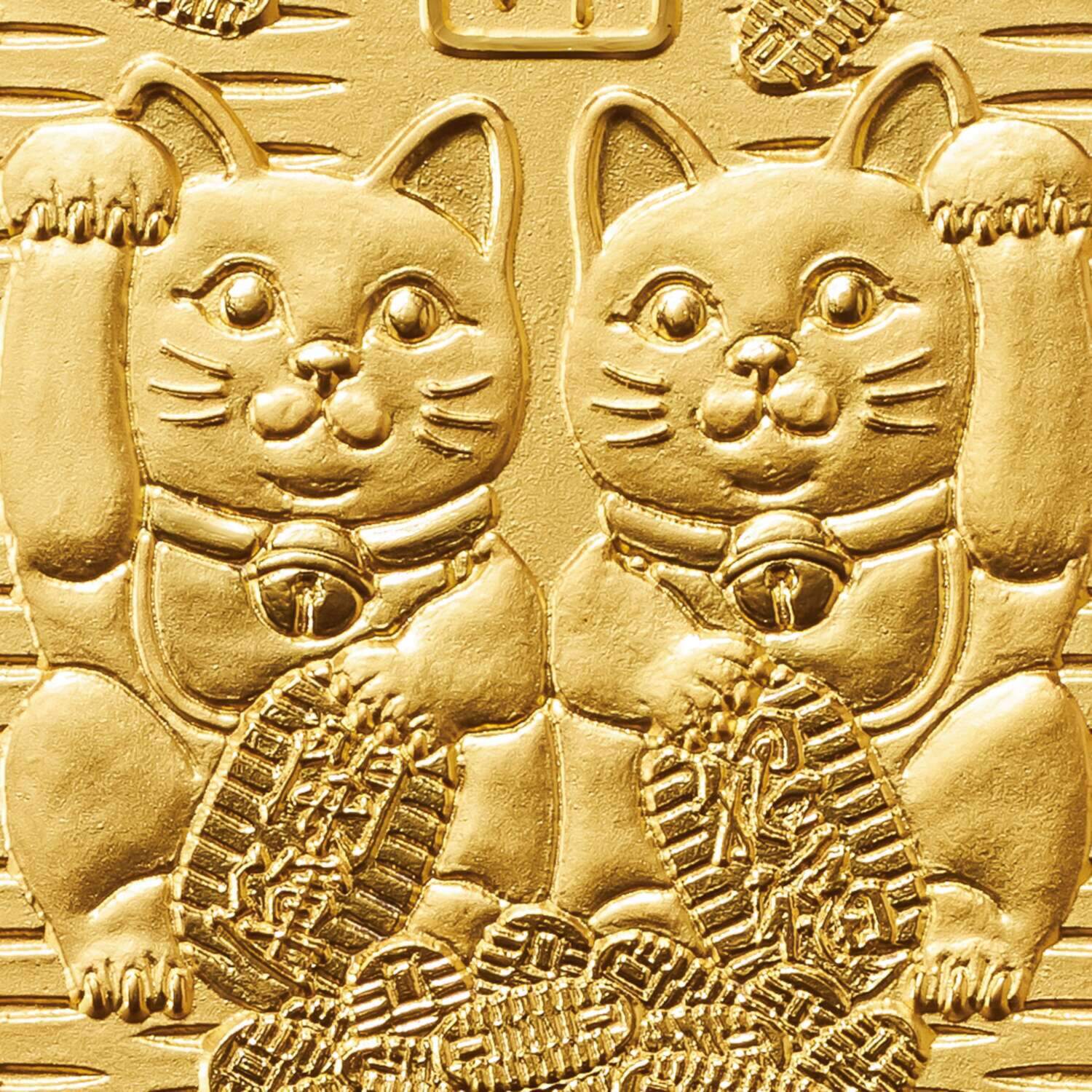 光則 純金製　小判 “招き猫揃い” ＜５０ｇ＞