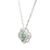 ニコモアサナイト シルバー モアサナイト フラワーネックレス