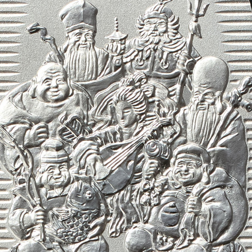 光則 純プラチナ製　小判 “吉祥七福神” ＜３０ｇ＞