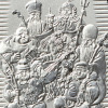 光則 純プラチナ製　大判 “吉祥七福神” ＜１００ｇ＞